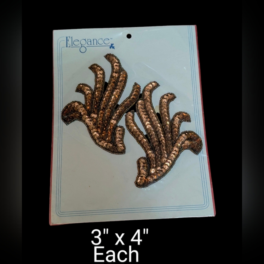 Elegance Vintage Amber/Copper Sequin Appliques